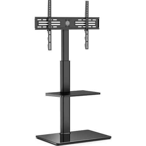 FITUEYES TV Stnder TV Bodenstnder Standfu Fernsehstand mit Regal hhenverstellbar schwenkbar f¨¹r 32 bis 60 Zoll Flach & Curved Fernseher bis zu 30kg Max.VESA 600400