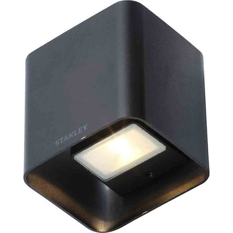 Stanley Tronto LED Up Down Square Wall Light In Black Outdoor Lighting Litecraft (1/3)