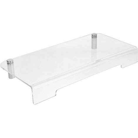 Support D'écran en Acrylique pour Bureau Élévation Ergonomique, Robuste en Acier Inoxydable et Caoutchouc Antidérapant, pour Ordinateur et Organisation de Bureau (1/5)