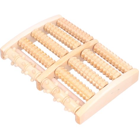Rouleau de massage en bois durable pour pieds, semelles en bambou léger, anti-fatigue, usage domestique, accessoire bien-être (1/5)