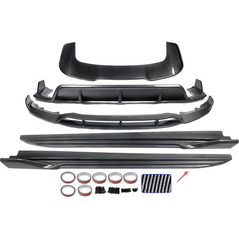 Karosserie-Kit, Frontsplitter, Heckdiffusor, Karbonfaser-Look (1/2)