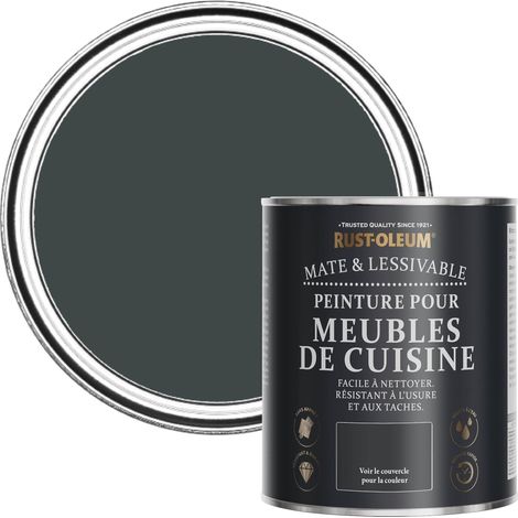 Peinture Noire pour Meubles de Cuisine, Finition Mate - Sable Noir 750ml (1/5)