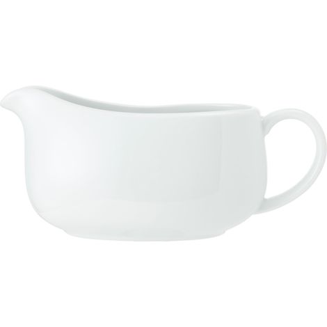 Mikasa Chalk Salsera de Porcelana, 700 ml, Salsera Grande para Salsas o Leche, Salsera de Porcelana Blanca, Apta para Lavavajillas y en Caja de Regalo