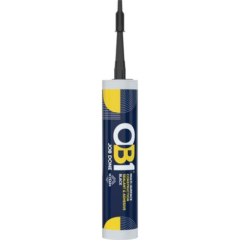 OB1 Silver Hybrid Sealant & Adhesive – Multi-Surface, Water-Resistant, Weatherproof, 290ml