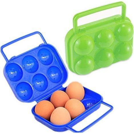 2 Pièces Portable Porte-Oeufs Plastique,Box Egg,Boîte à œufs Portable Pliable Boîte Oeuf Boîte de Rangement Oeufs Conteneur Plateau d'oeuf (1/5)