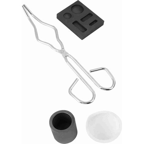 Pince à creuset en graphite haute pureté + bol, kit de fusion de lingots au chalumeau et moule (1/5)
