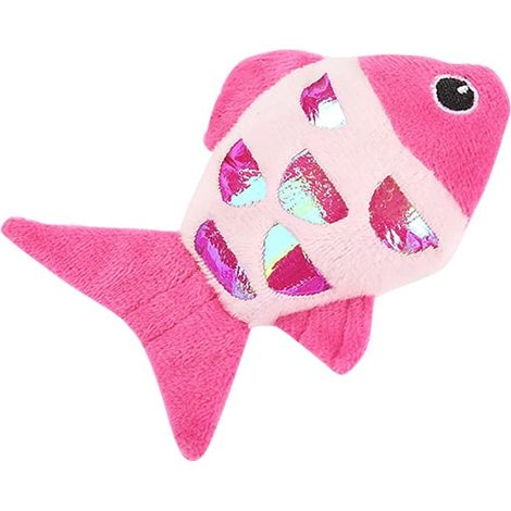 Jouet Pour Chat Poisson En Papier Et Peluche - 11,5 x 9,5 cm - Pour Chats De Taille Petite À Moyenne - 1 Pièce (1/2)