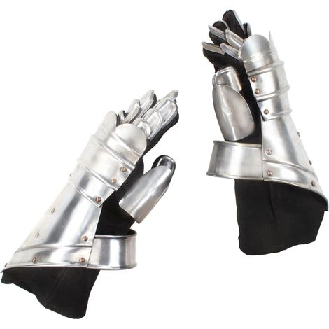 Teenpull – Mittelalterliche Panzerhandschuhe Replik LARP Silbern Stahl (1/5)