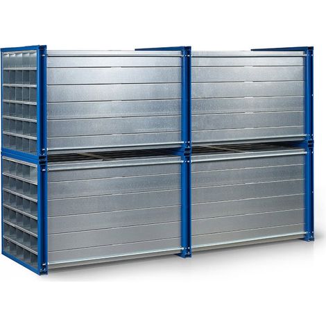 RR Industrietechnik Wabenregal RWR-128/3 3000x1000x1000mm mit 128 Fächern RAL 5010 Enzianblau