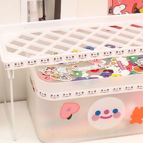Étagère de bureau pliable, gain de place, rangement organisé pour dortoir, bureau, école - 34x14x16cm (1/5)