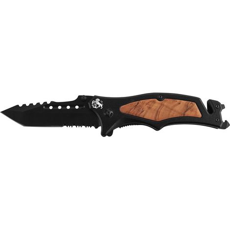 Coltello Tascabile cm 21 Manico in Alluminio e Inserti Legno 26611 Ausonia