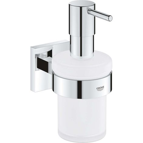GROHE QuickFix - Start Cube - Seifenspender mit Halter - Chrom-Optik 41098000 (zum Schrauben oder Kleben) (1/5)