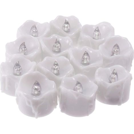 12 LED Clignotante lumière de Bougie sans Flamme lumière de thé fonctionnant sur Batterie pour décoration de Table de Mariage Saint-Valentin Halloween lumière de Noël (1/5)