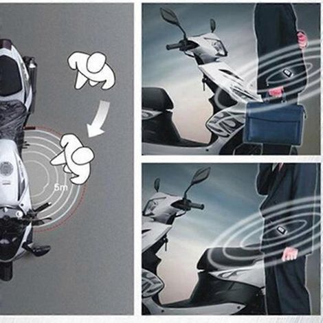 Alarme moto bidirectionnelle, système de sécurité antivol 12 V, alarme de démarrage (1/4)
