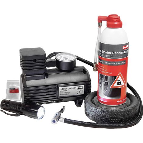 HP Autozubehör 10257 Set réparation pour pneus fonction de mesure de la pression des pneus, lampe LE (1/6)