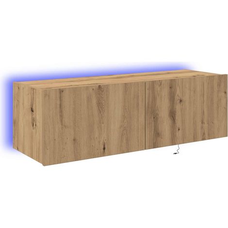 Maison Exclusive - Mobile TV da parete con LED Rovere artigianale 100 x 35 x 31 cm