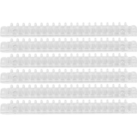 10 piqures de reliure A5 20 trous ouverture manuelle en ABS transparent, anneaux amovibles pour école, lot de 10 (1/5)