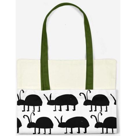 Sac shopping - Bonamaison TRGCTBG104450 - Coton - Vert - 34 x 40 cm (1/4)