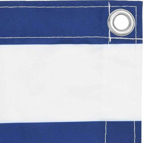 Maison Exclusive - Toldo para balcón tela oxford blanco y azul 75 (1/5)