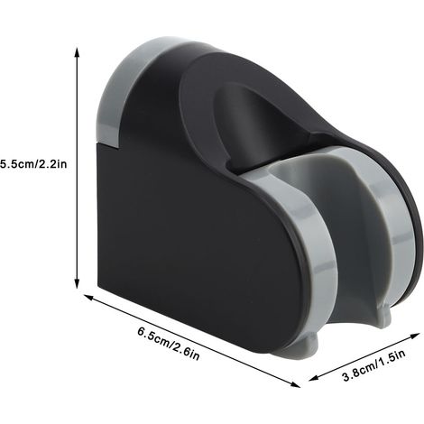 Soporte de ducha portátil y ajustable con base fija, ABS negro, ducha de mano y bidé. (1/5)