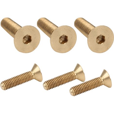 50 Stück Flachsechskantschrauben M3 aus reinem Kupfer mit Senkkopf, Industriewerkzeug M3 x 12 (1/5)