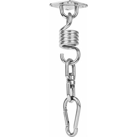 SABIR Cintre robuste en acier inoxydable pour poutre en bois, capacité de 200 kg, idéal pour les hamacs de chaises (1/5)