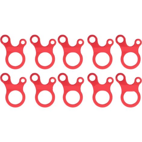 Serpentin d'ancrage 3 trous pour tente et camping, réglage de tension - Rouge (1/5)