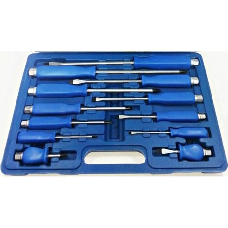 YMYNY 12-teiliges magnetisches Schraubendreher-Set aus Chrom-Vanadium im Kunststoffkoffer – (1/2)