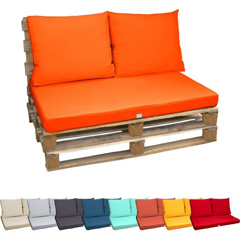 Linxor – Kit de coussins pour palette déhoussables – 120x80 cm – Tissu oxford 100% polyester – Certifié OEKO-TEX® – Lavable en machine à 30°