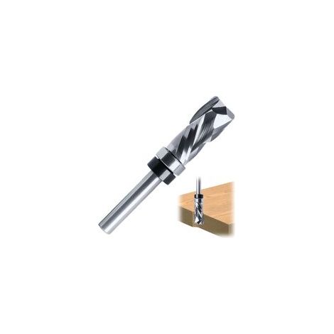 Fraise en Spirale 8mm Tige Up-Down Cut,Fraise à Rainurer en avec Double Roulement à Billes,Longueur de Coupe de 25mm, à Affleurer en Spirale pour le Travail du Bois de Bricolage (1/5)