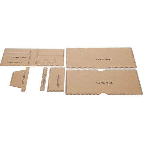 Ensemble de 6 pochoirs pour motifs de portefeuille, outils de bricolage et de création artisanale. (1/5)