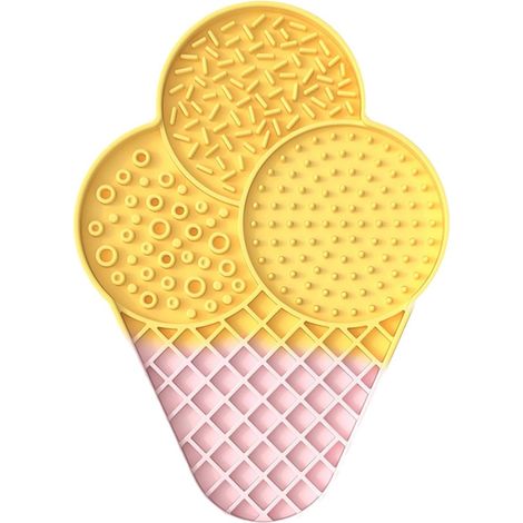 Assiette Slow Feeder en Silicone, Bol pour Nourriture pour Animaux en Silicone, Assiette pour Chien avec Ventouse, Bol pour Animaux en Forme de Glace, Bol à Alimentation Lente avec Succion pour Animau (1/5)