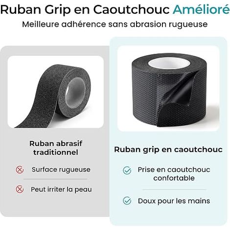 Rubber Tape, Grip Tape, 5cm x 5m, Black (1/3)