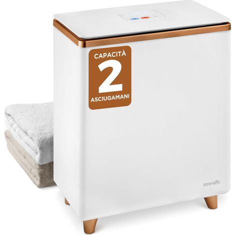 SereneLife Scaldasalviette Elettrico Bagno, Scaldasalviette Elettrico di Lusso con Secchio Rettangolare, Grande Capacità, Controllo Touch, ABS, Scaldasalviette Bagno per Asciugamani e Coperte (1/5)
