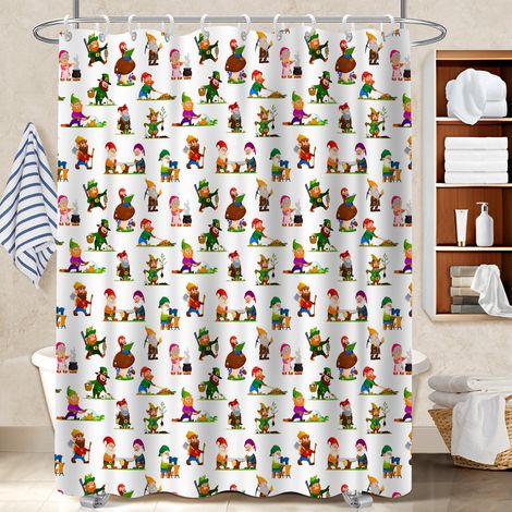 Rideau douche imperméable polyester 180x180 imprimé bâche polyester douche pour salle de bain avec baignoire (1/5)