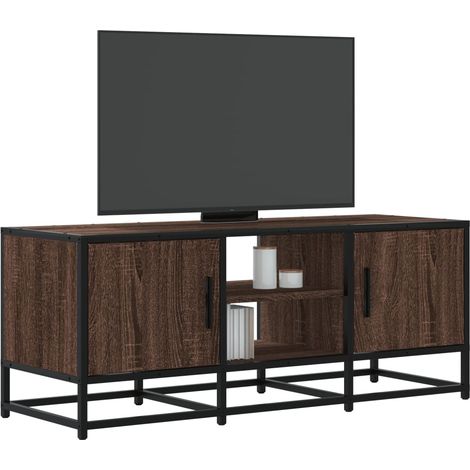 TV-Schrank Eichen-Optik 100x35x41 cm Holzwerkstoff und Metall