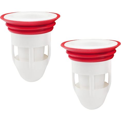 Geruchsdichter Silikon-Abflusseinsatz, desodorierendes Abflussrohr, weiß (2er-Pack) (1/5)