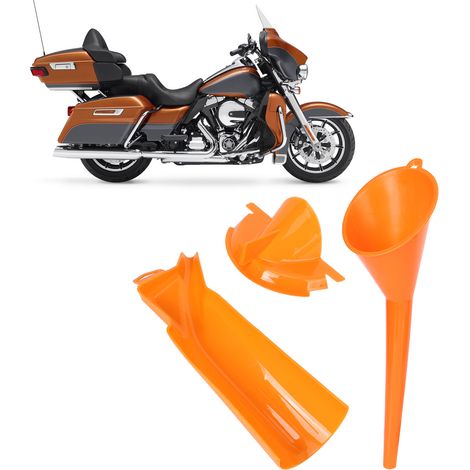 Motorrad-Ölfiltertrichter-Set, tropffrei, praktisches Zubehör (Orange) (1/5)