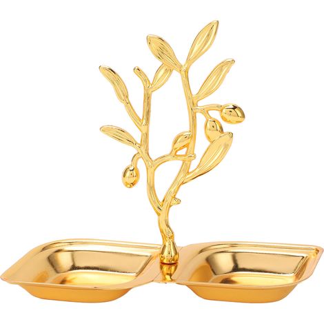 Porte-bijoux arbre en acier inoxydable avec plateau losange, style nordique, organiseur de bijoux pour rangement et tri (1/5)