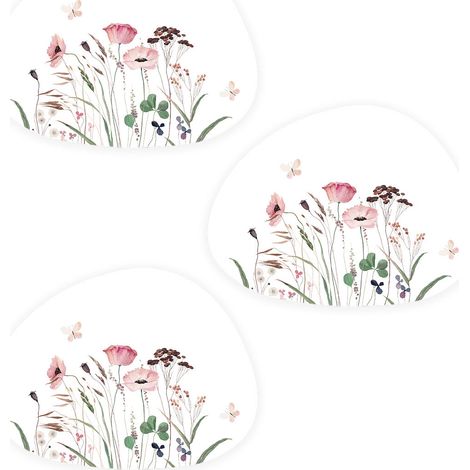 3 sets de table antidérapants et isolants, 30x40 cm, motif floral occidental, PVC (1/5)