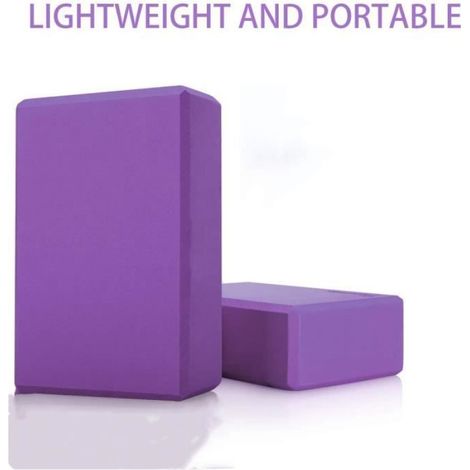 Briques Yoga(2pcs) Blocs de yoga EVA haute densité, 23 x 15 x 7,5 cm,utilisées pour la méditation Pilates fitness (1/3)