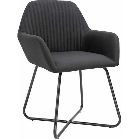 Maison Exclusive - Esszimmerstühle 6 Stk. Schwarz Stoff (1/5)