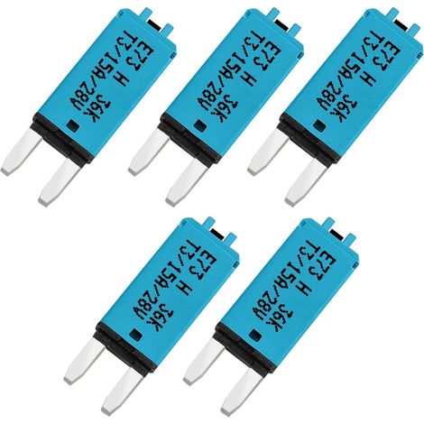 Disjoncteur Fusibles à lames Réinitialisation manuelle Mini Le bateau Camion Voitures 15 AMP 5 paquets (1/5)
