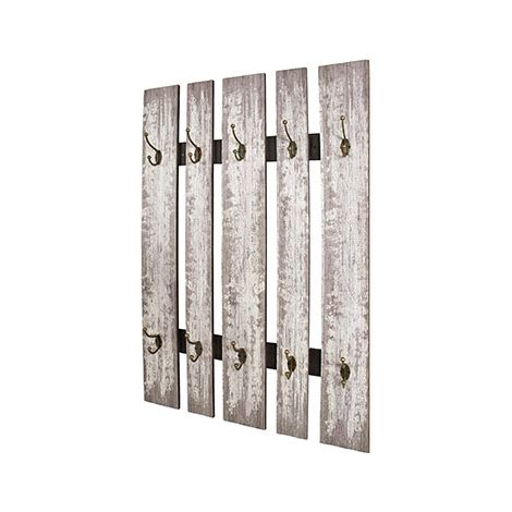 Portemanteau mural 65x100 cm décor gris vintage