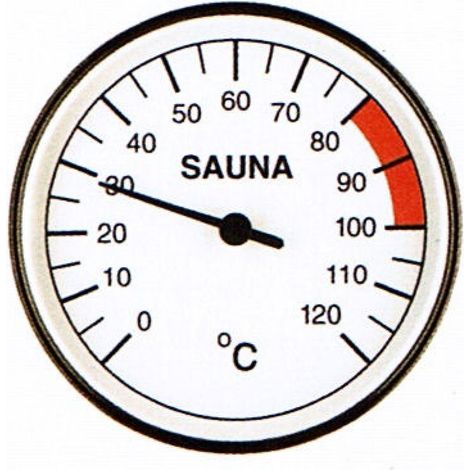 Infraworld Thermometer 100 mm Durchmesser Saunazubehör Saunamessgerät S2214