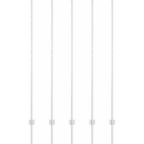 Palo per recinzione interrato 5 pcs Argento 200 cm vidaXL