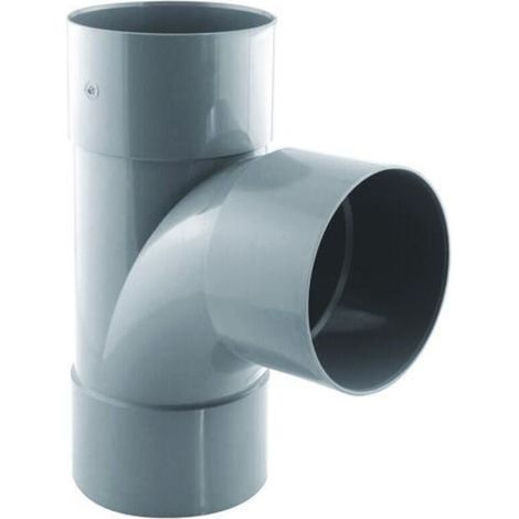 Té PVC droit triple femelle Ø100 mm – Raccord pour évacuation eaux usées – Installation facile avec colle PVC – Conformité norme NF (1/2)