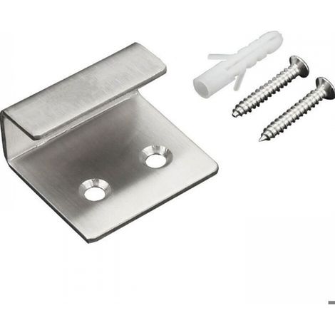 Lot de 2 crochets muraux carrés en acier inoxydable pour carrelage, robustes, pour la fixation et le rangement, auto-adhésifs (1/4)