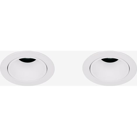 SKLUM Pack mit 2 LED-Einbau-Downlights mit runden Rahmen Ø5 cm aus Aluminium Orelva Weiss (1/5)
