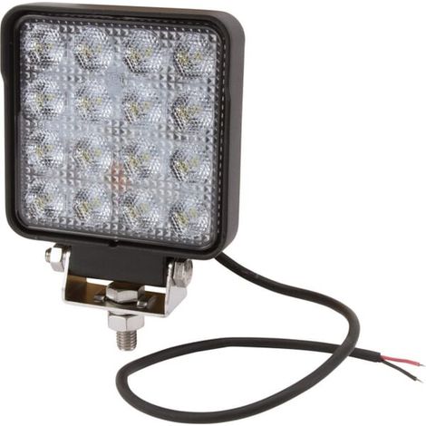 Lampe de travail LED carrée, 25 W, 3040 lm, 10/30 V, lumière diffuse, 16 LED Kramp LA10023 (1/5)